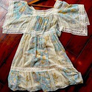 Gunne Sax style 70s dress